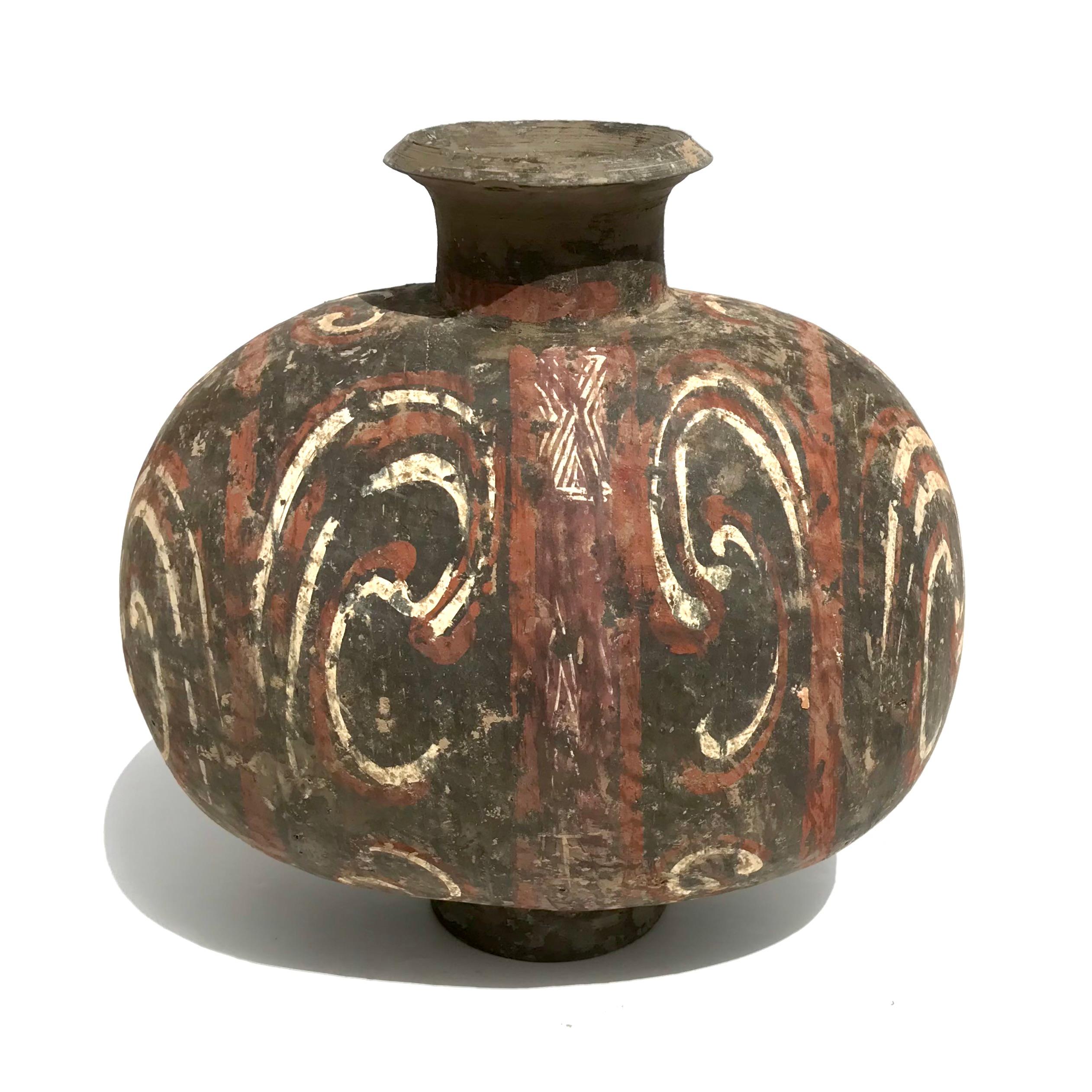 Chinese Han Dynasty earthenware cocoon jar

Cocoon jars or Cocoon-shaped jars are funerary pottery vessels in China, belonging to the period of the 1st millennium BCE. The shape is similar to the Cypriot Barrel-shaped jugs, as is generally the