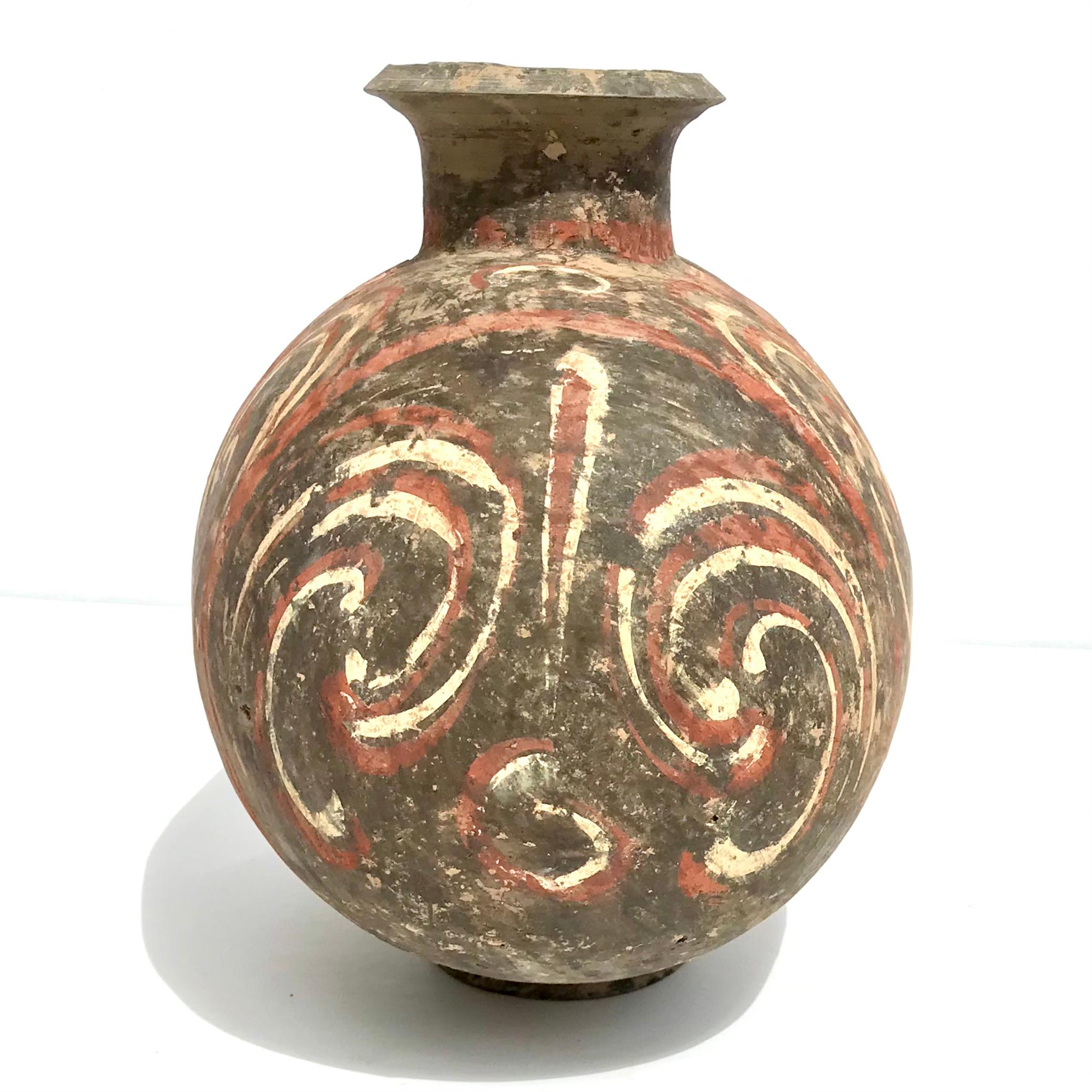 Chinese Han Dynasty Earthenware Cocoon Jar For Sale