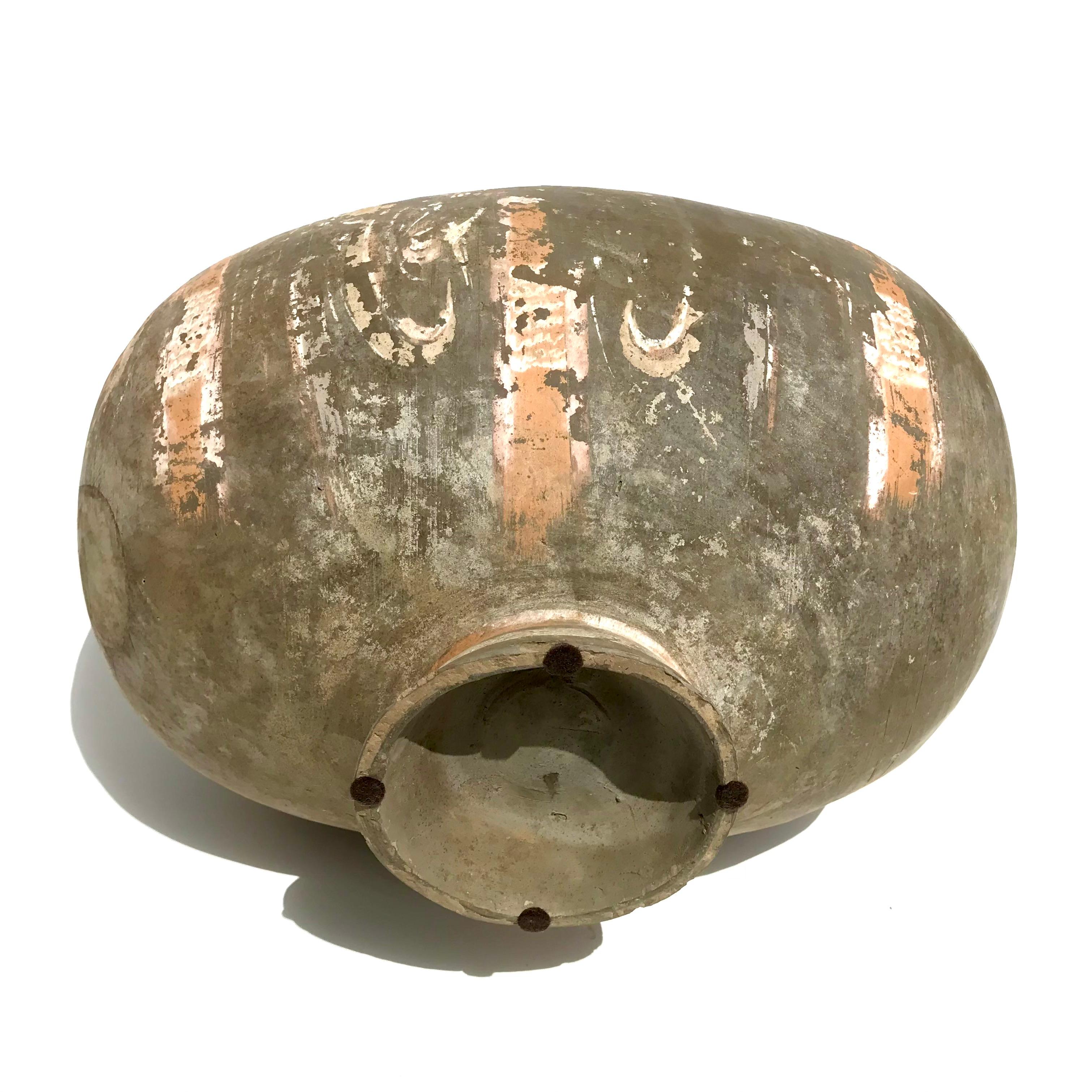 Pottery Han Dynasty Earthenware Cocoon Jar For Sale