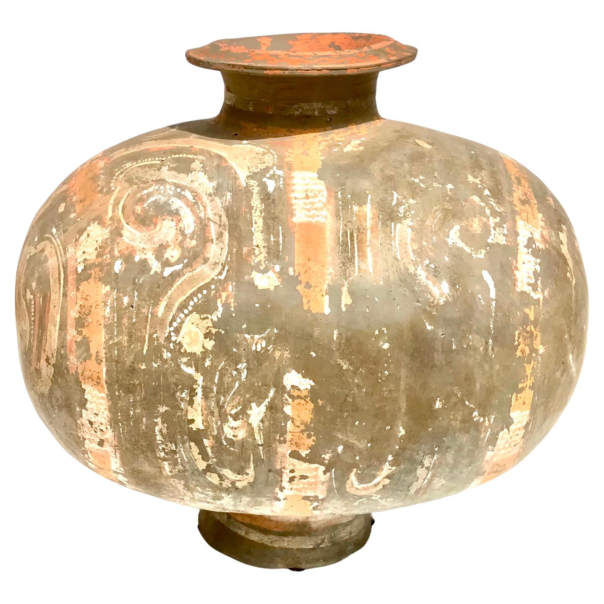 Han Dynasty Earthenware Cocoon Jar For Sale
