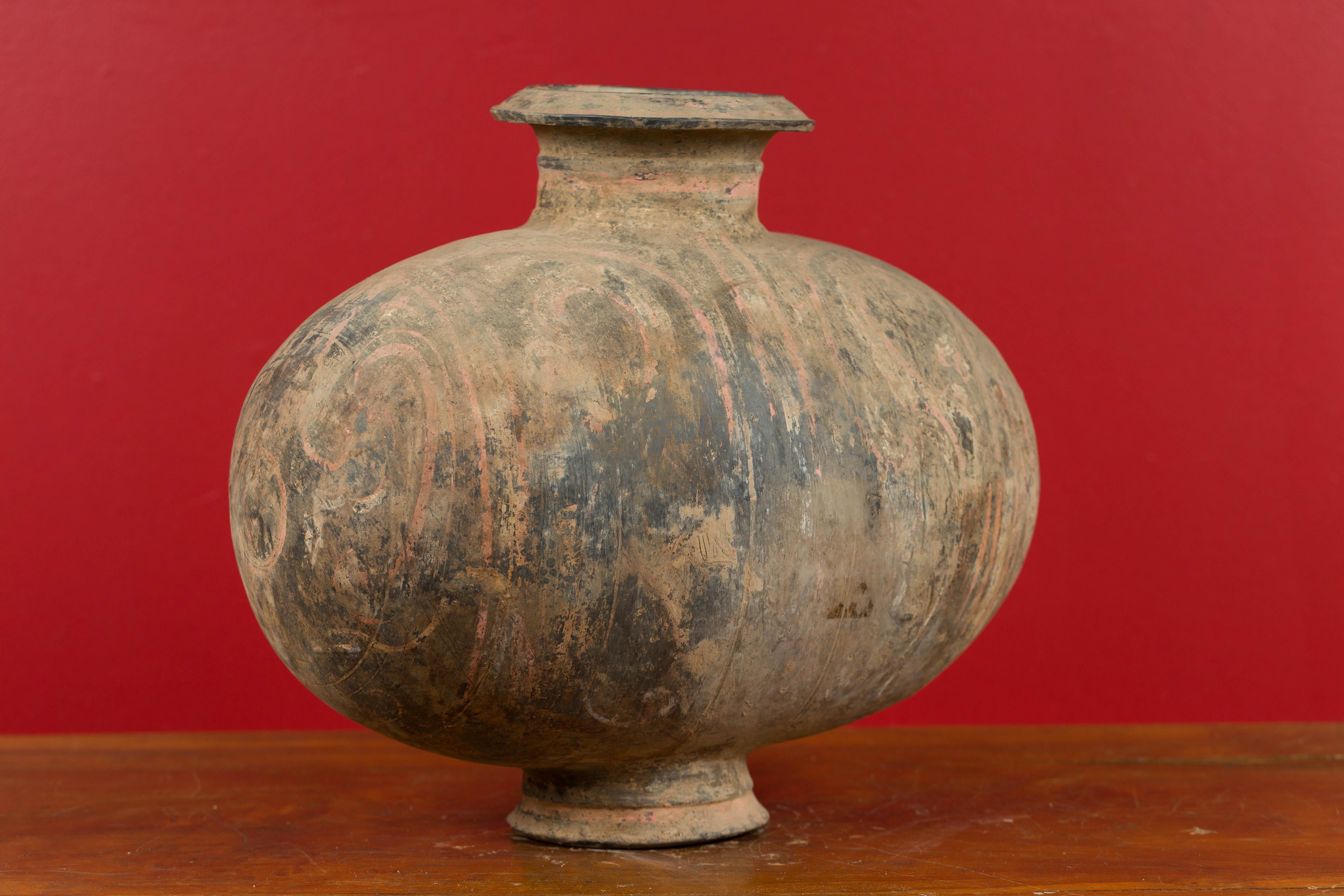 Han Dynasty Earthenware Cocoon Jar with Painted Decor, circa 206 BC-220 AD 6