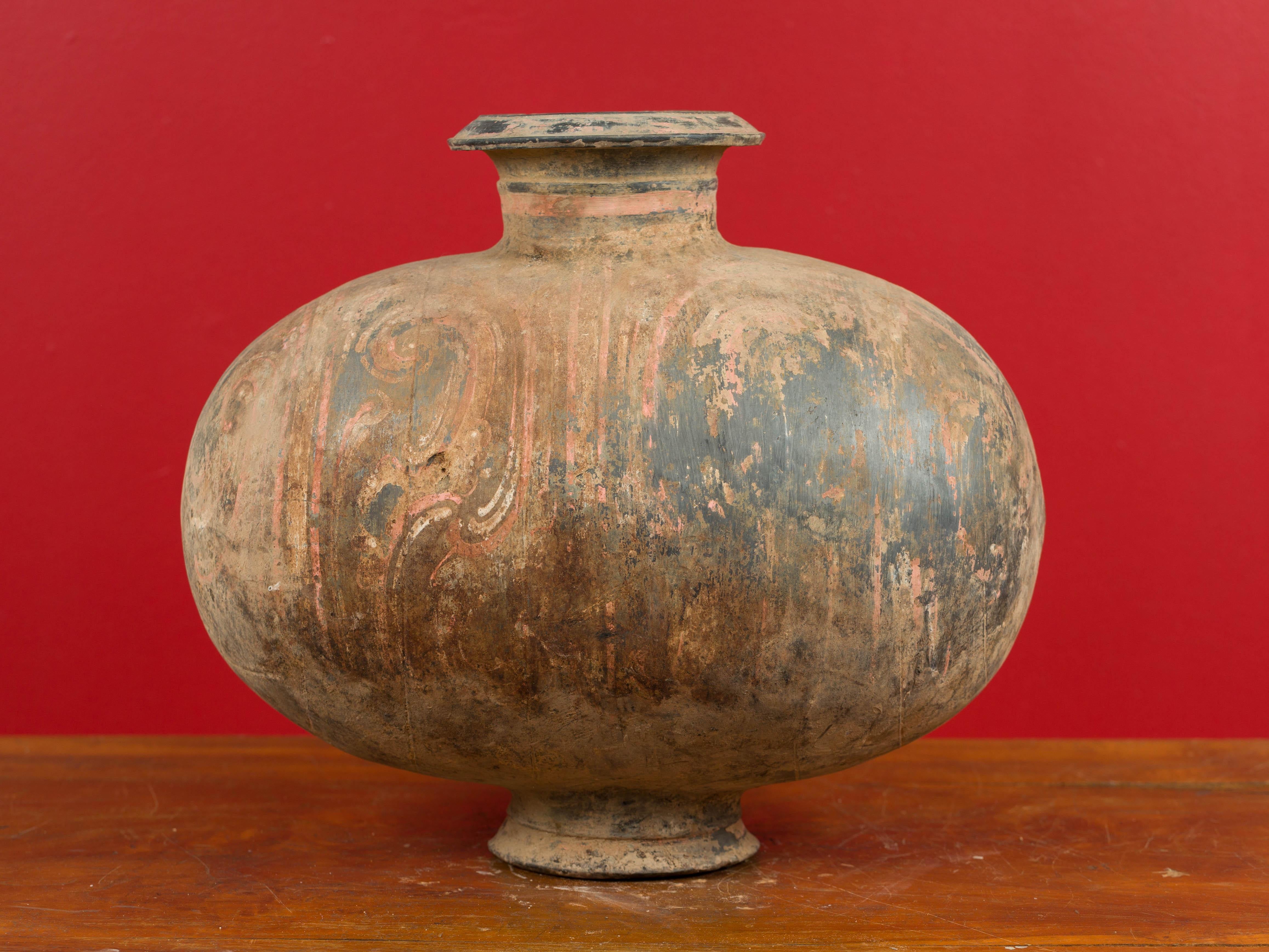 Han Dynasty Earthenware Cocoon Jar with Painted Decor, circa 206 BC-220 AD 8