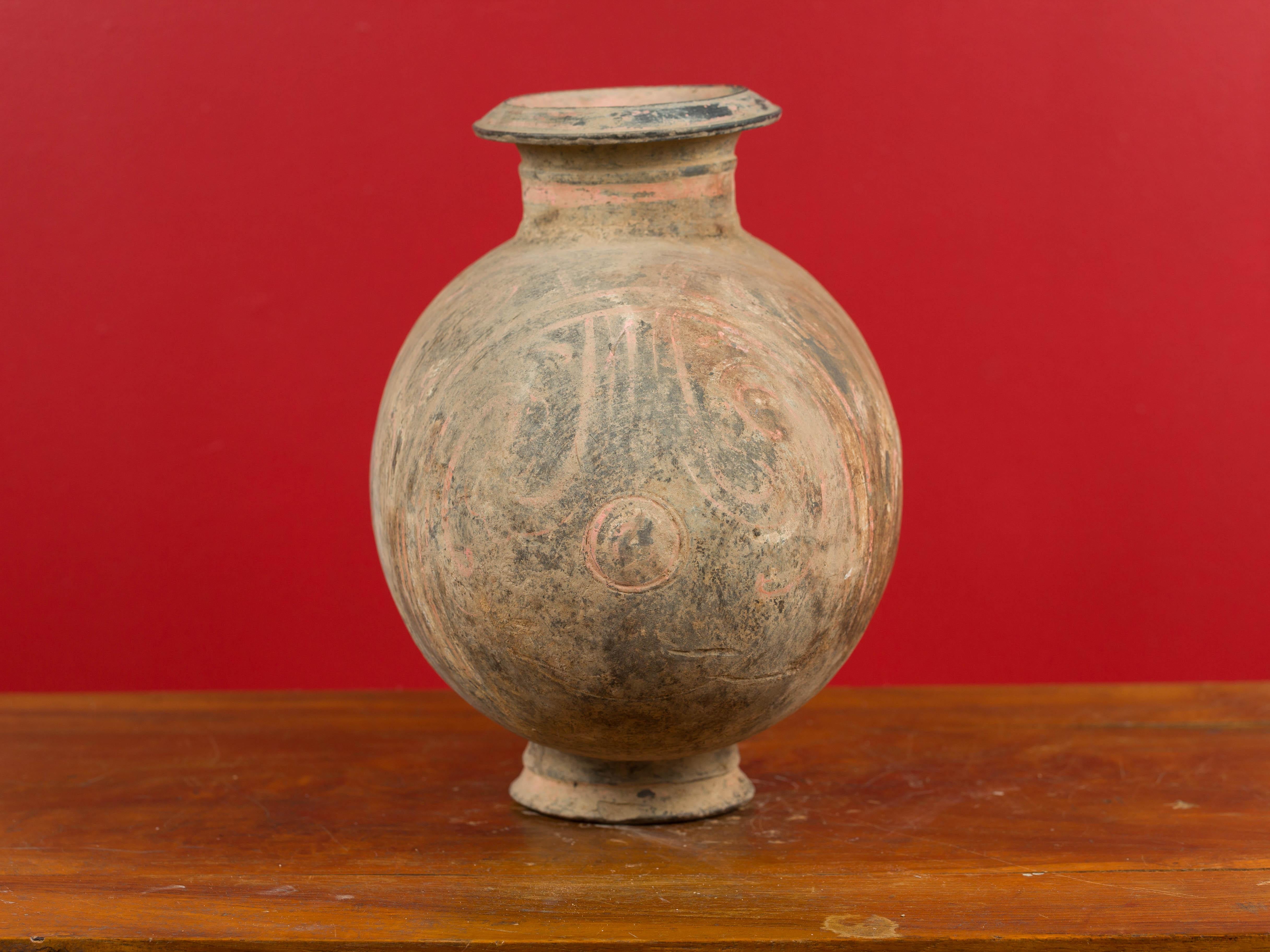 Han Dynasty Earthenware Cocoon Jar with Painted Decor, circa 206 BC-220 AD 9