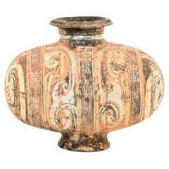 Used Han Dynasty Earthware Cocoon Jar Circa 206 BC-220 AD