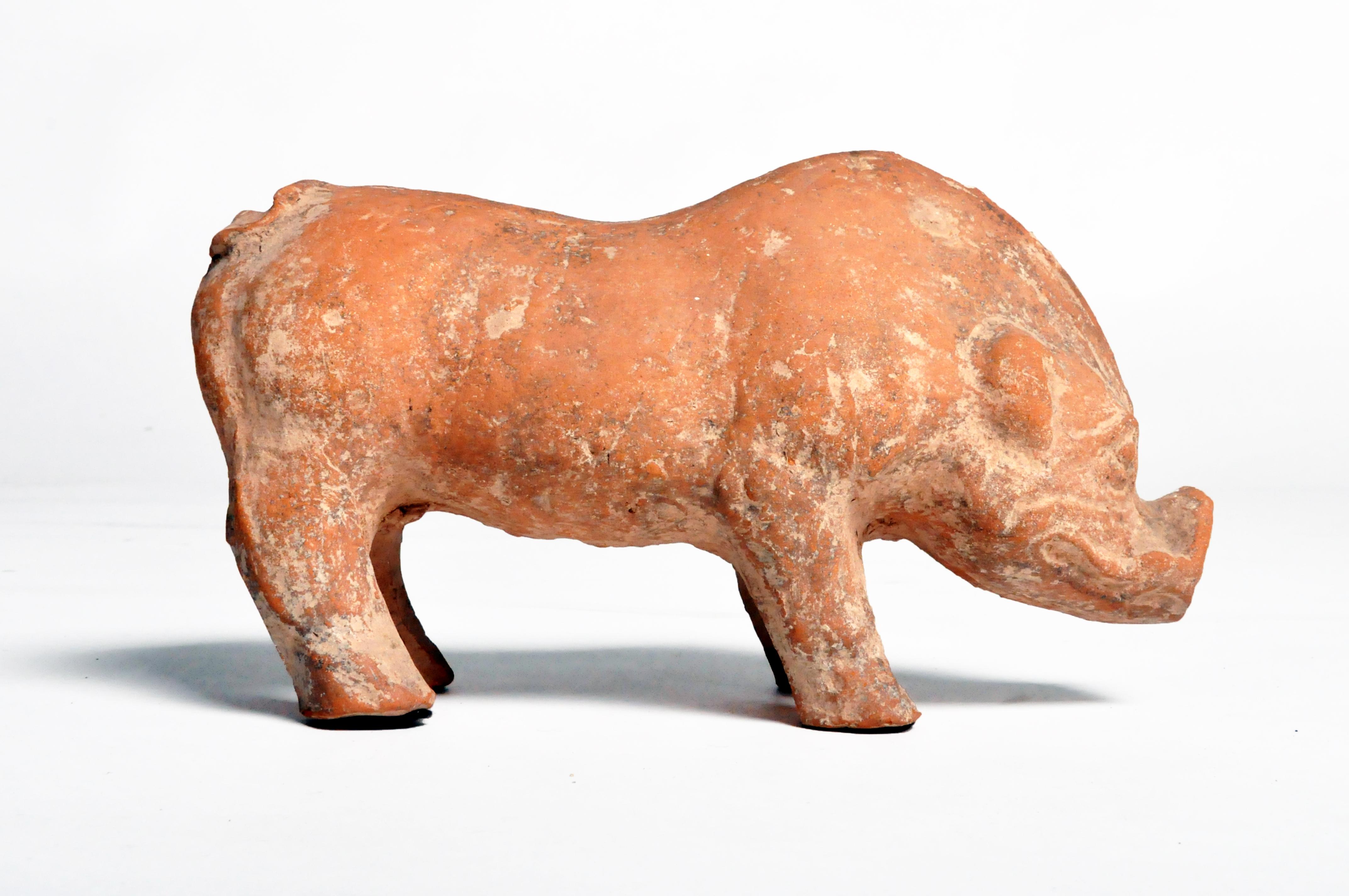 18th Century and Earlier Han Dynasty Figure of a Pig