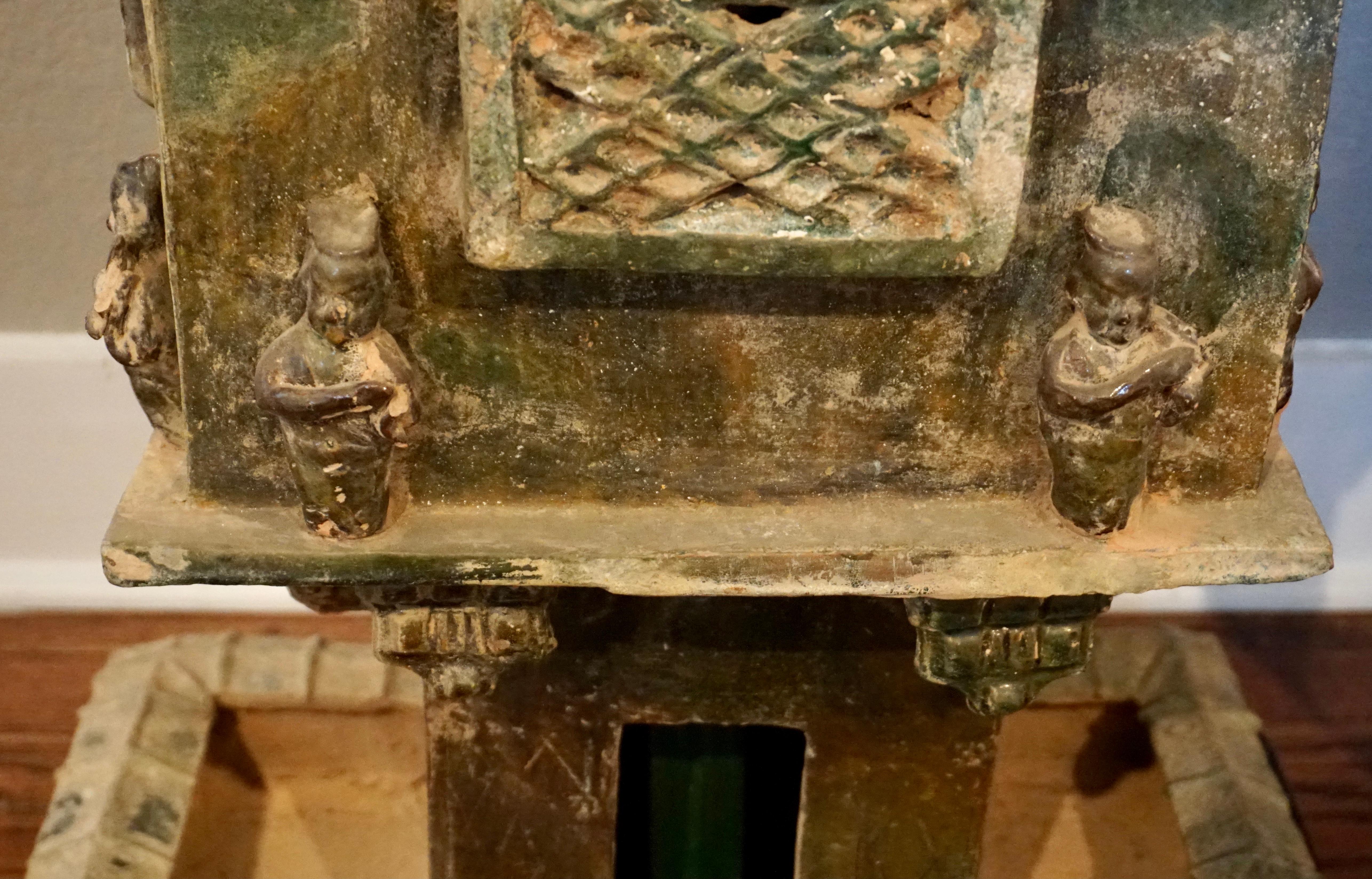 Han Dynasty Grün glasierte Bogenschützen Wachturm Oxford TL Geprüft im Angebot 2