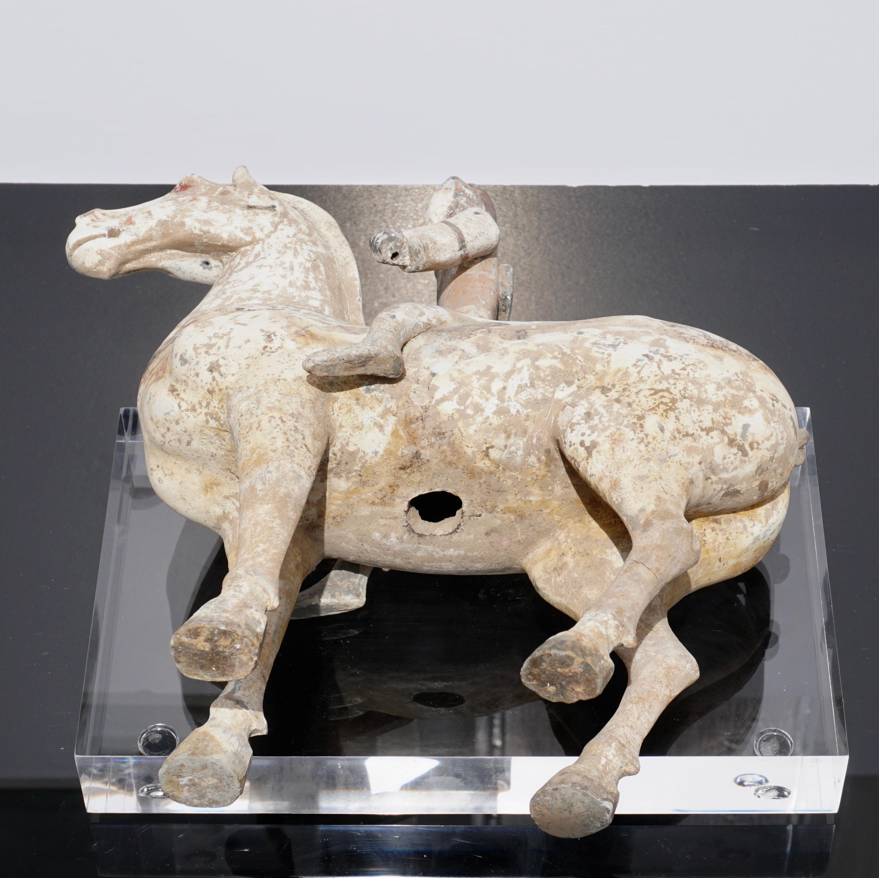 Han Dynasty Horse and Rider Terracotta, 206 BC-220 AD 4