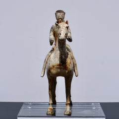 Han Dynasty Horse and Rider Terracotta, 206 BC-220 AD