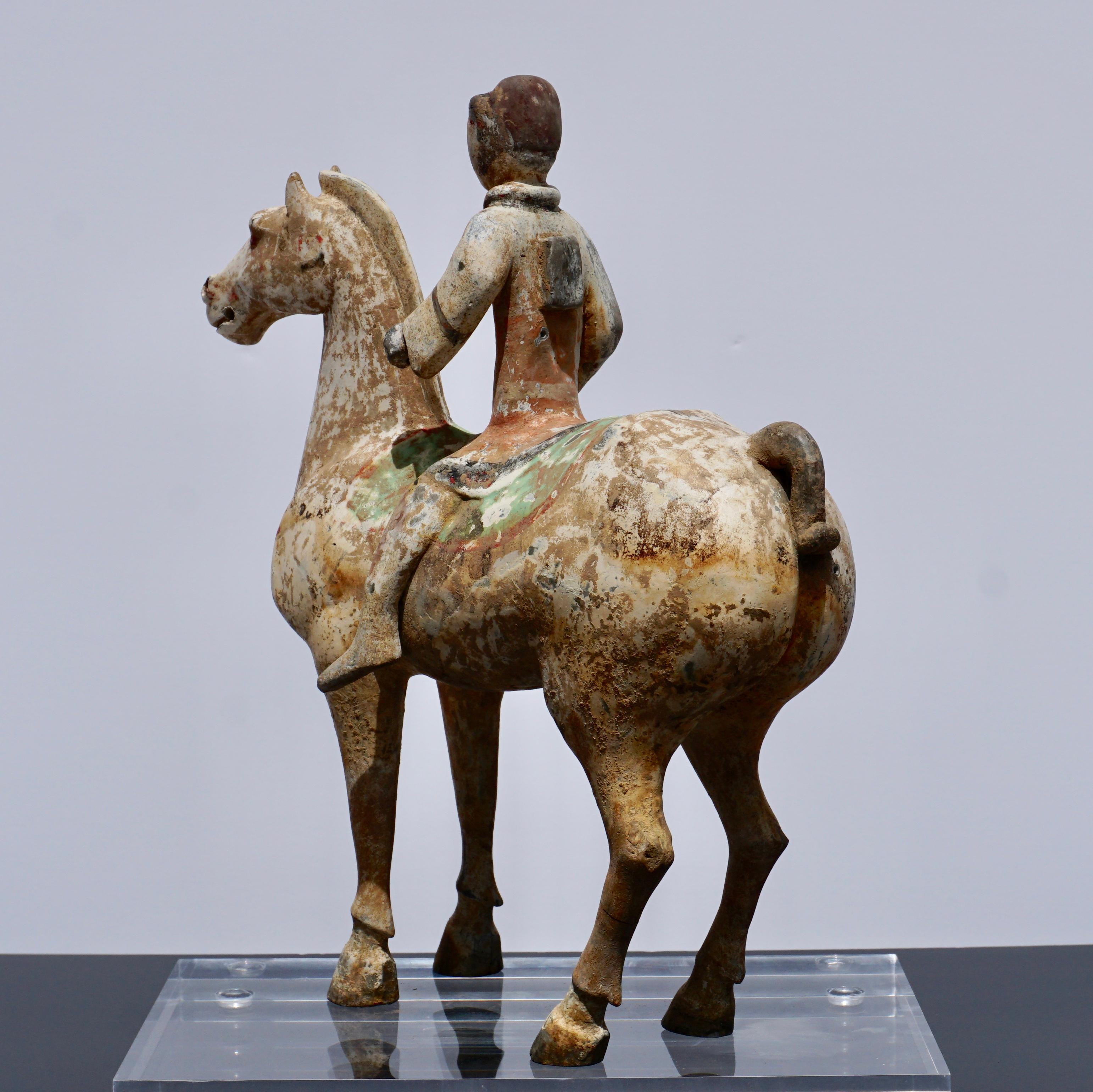 Han Dynasty Horse and Rider Terracotta, 206 BC-220 AD 3