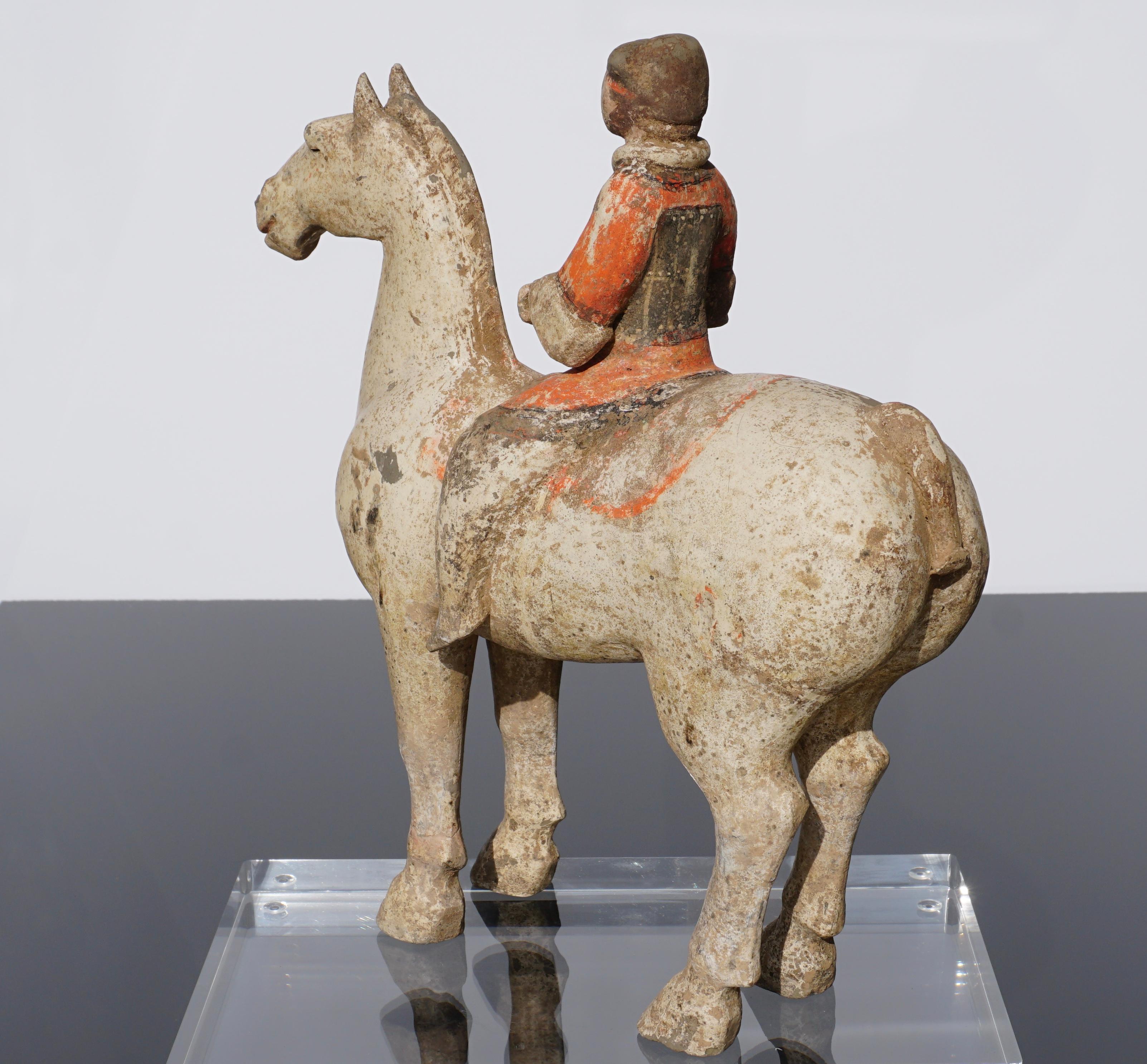 Han Dynasty Horse and Rider Terracotta, 206 BC-220 AD 5