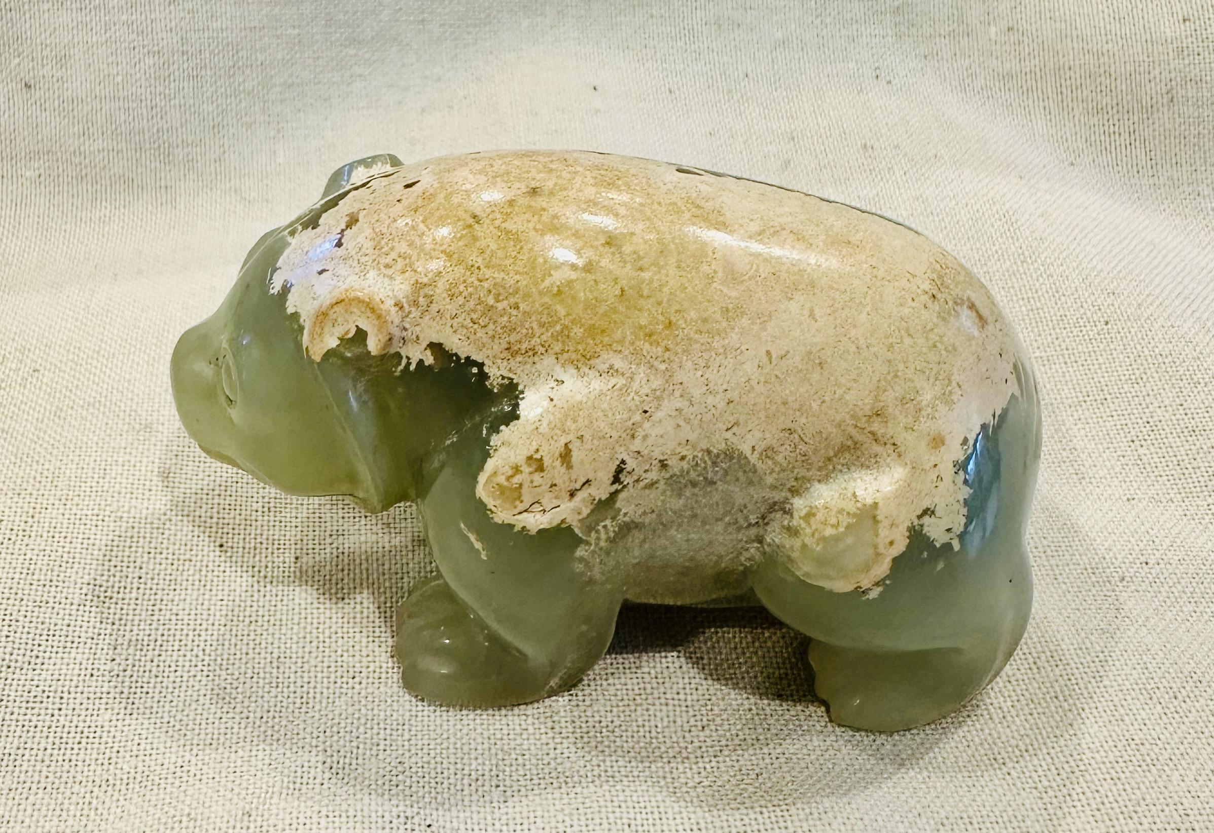Chinese Han Dynasty Jade Bear