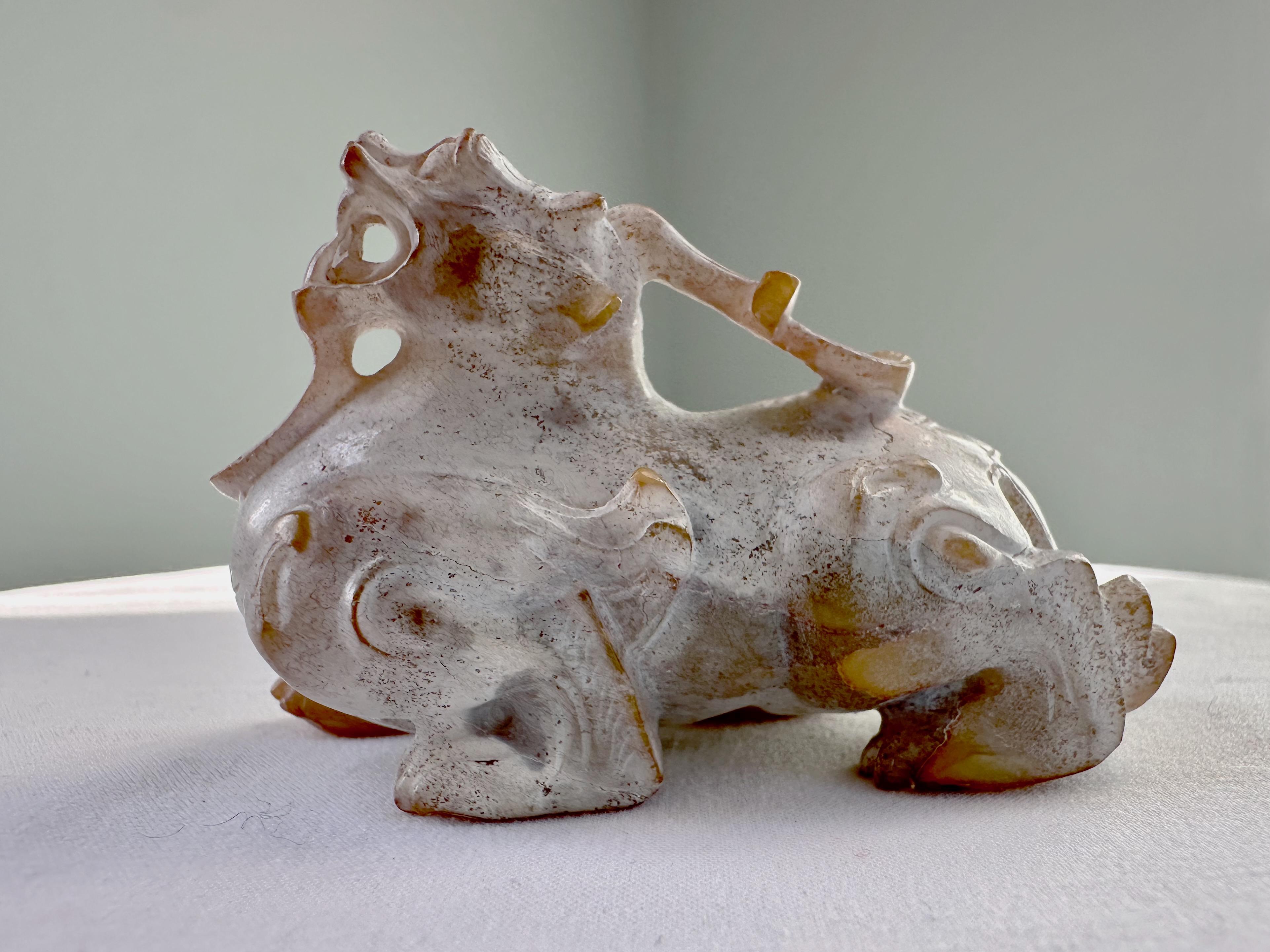Chinese Han Dynasty Jade Bixie For Sale