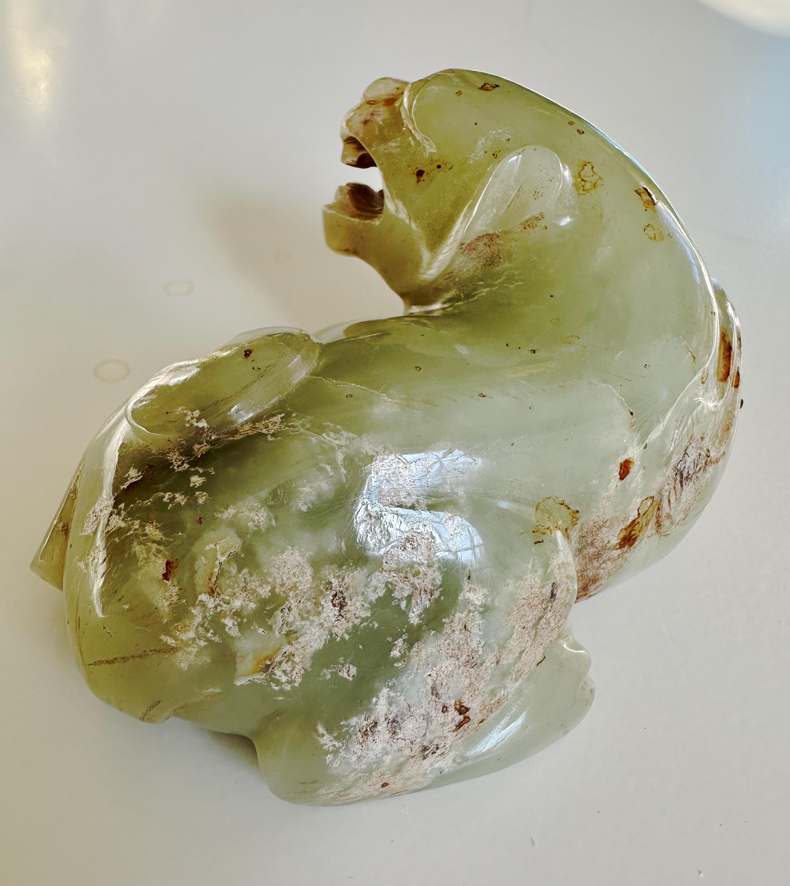 18th Century and Earlier Six Dynasties Jade Lion For Sale