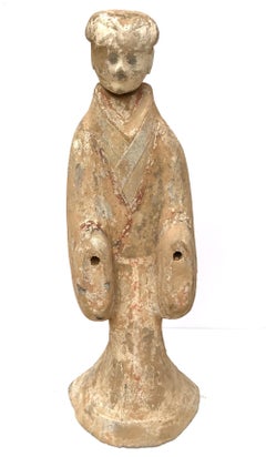 Han Dynasty Pottery Large Standing Tomb Attendant Figure