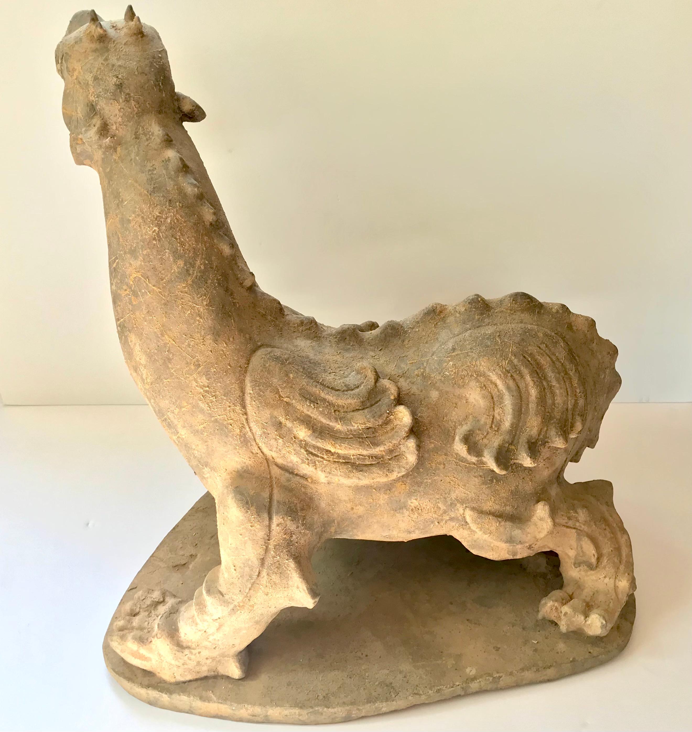Ceramica della dinastia Han Mitica Bestia Bixie TL Testato in vendita 3