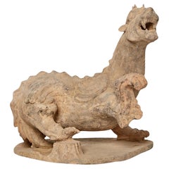 Antique Han Dynasty Pottery Mythical Bixie Beast TL Tested