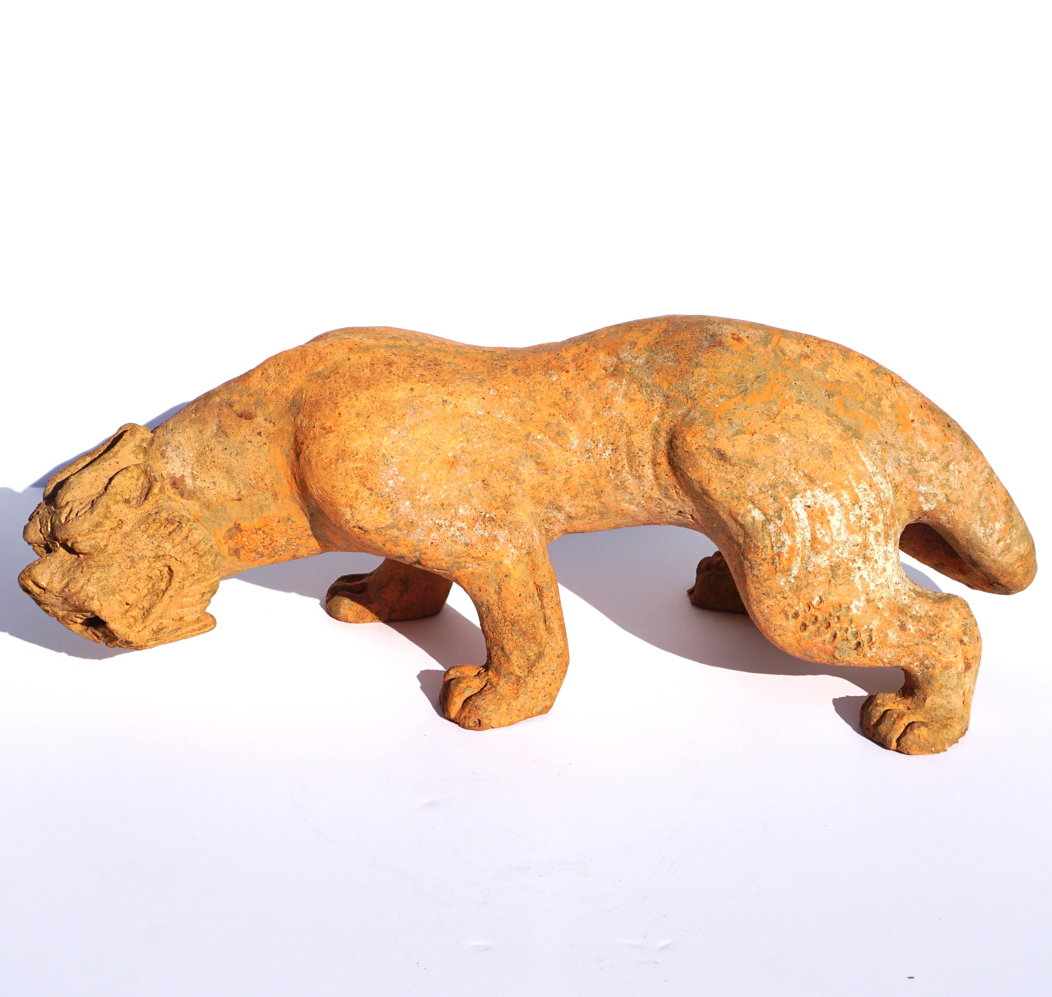 A Large Han Dynasty Terracotta sculpture of a Mythical Beast. TL Tested

I cant emphasize how rare this item is and predict it will not last long. The condition is extraordinary with a few exquisite repairs to 3 legs barely noticeable. Traces of