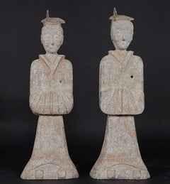 Han Dynasty Rare And Large Court Attendees TL Tested