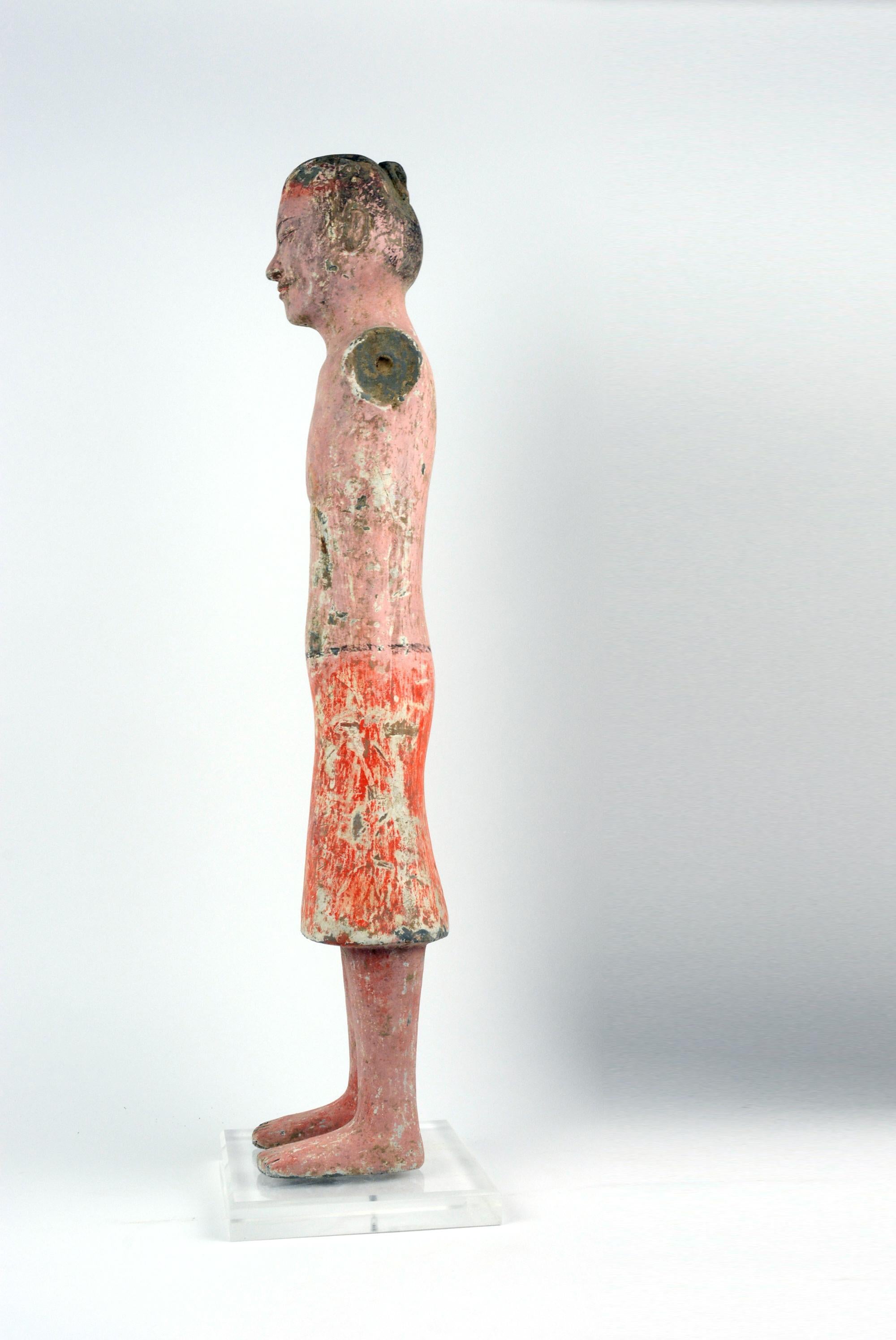 Han Dynasty Stick Figure from Xian In Good Condition For Sale In Santa Monica, CA