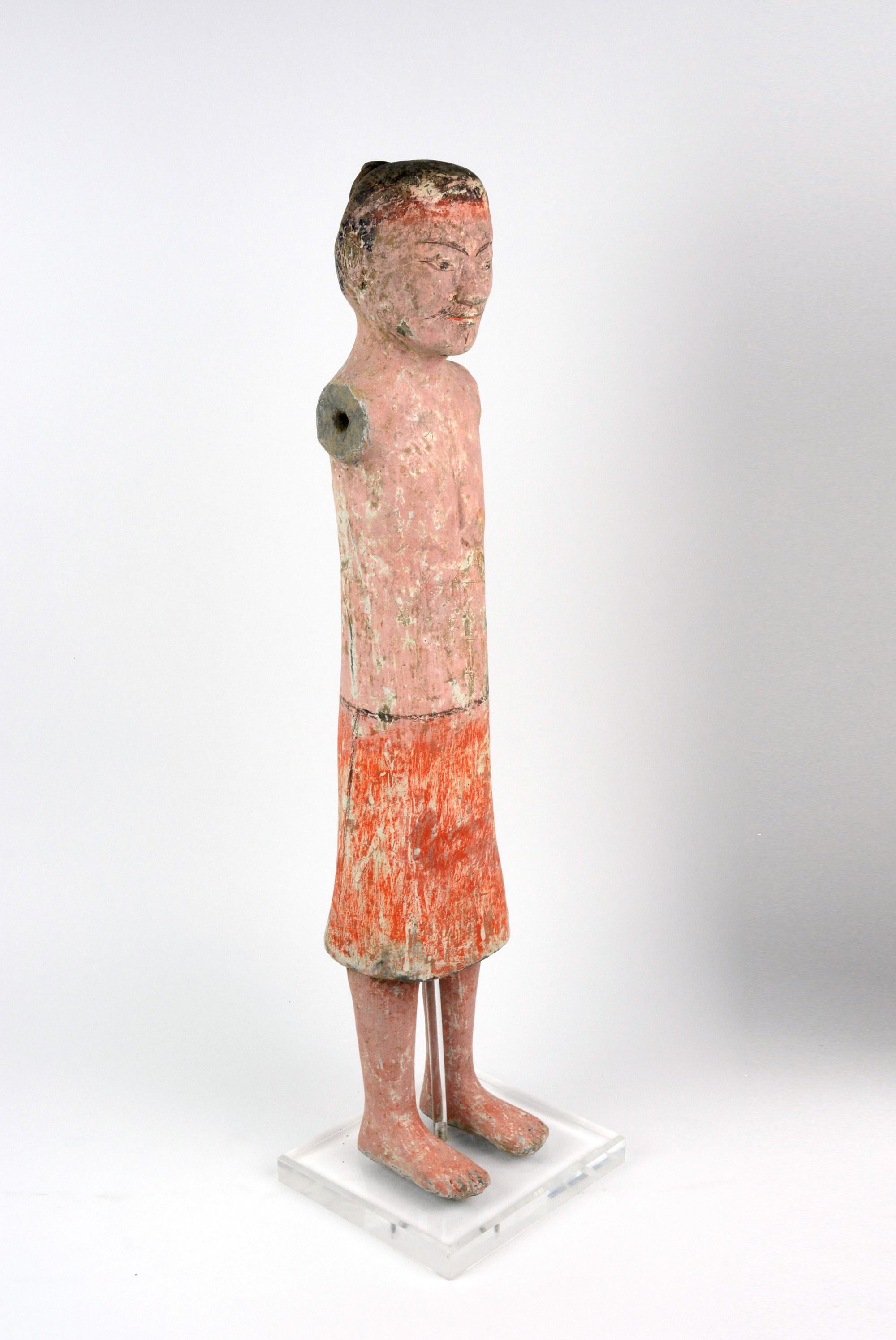 Terracotta Han Dynasty Stick Figure from Xian For Sale