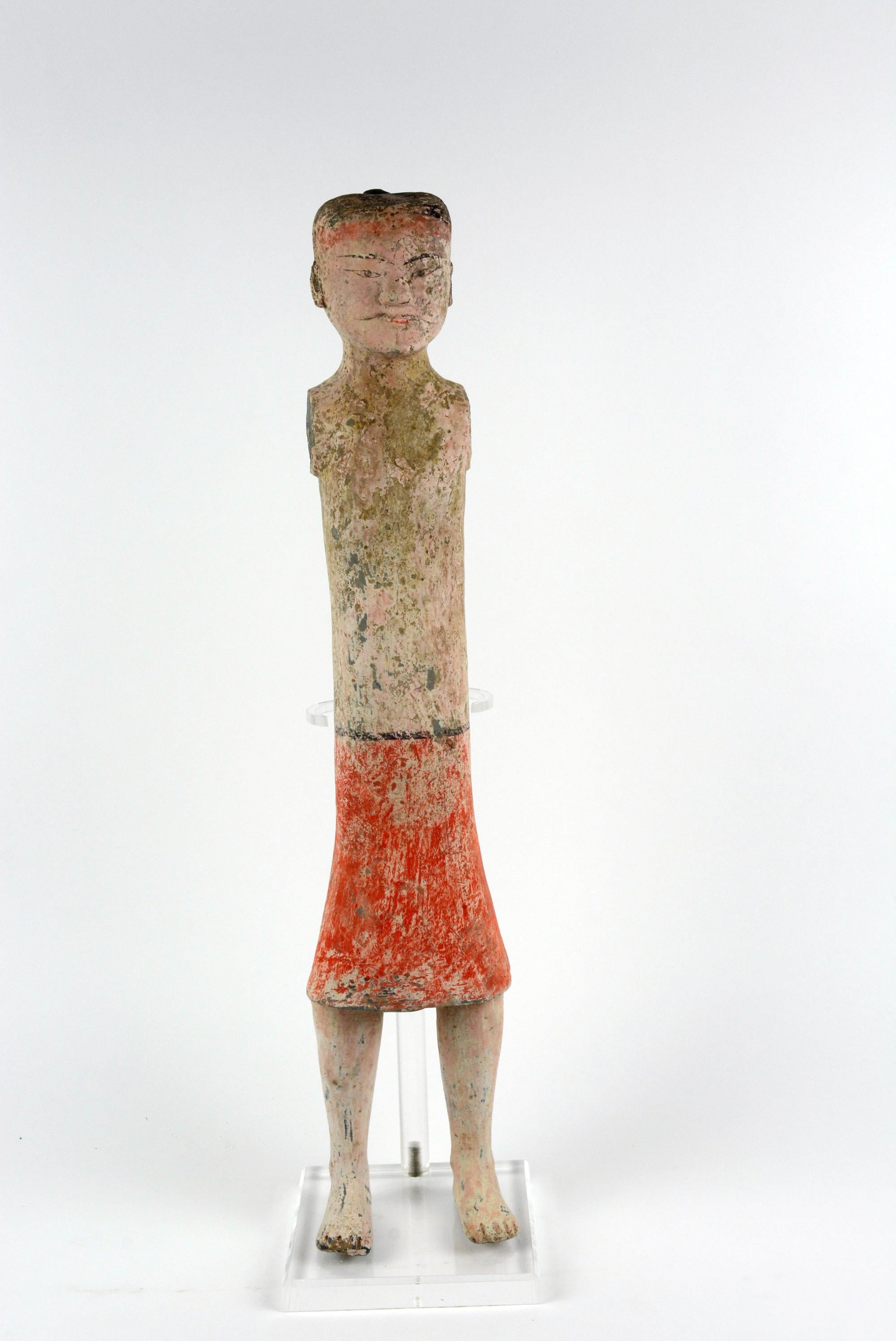 Terracotta Han Dynasty Stick Figure from Xian For Sale