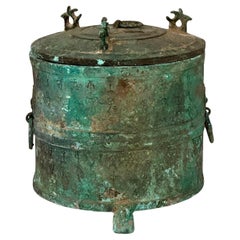 Han Dynasty Style Bronze Covered Pot