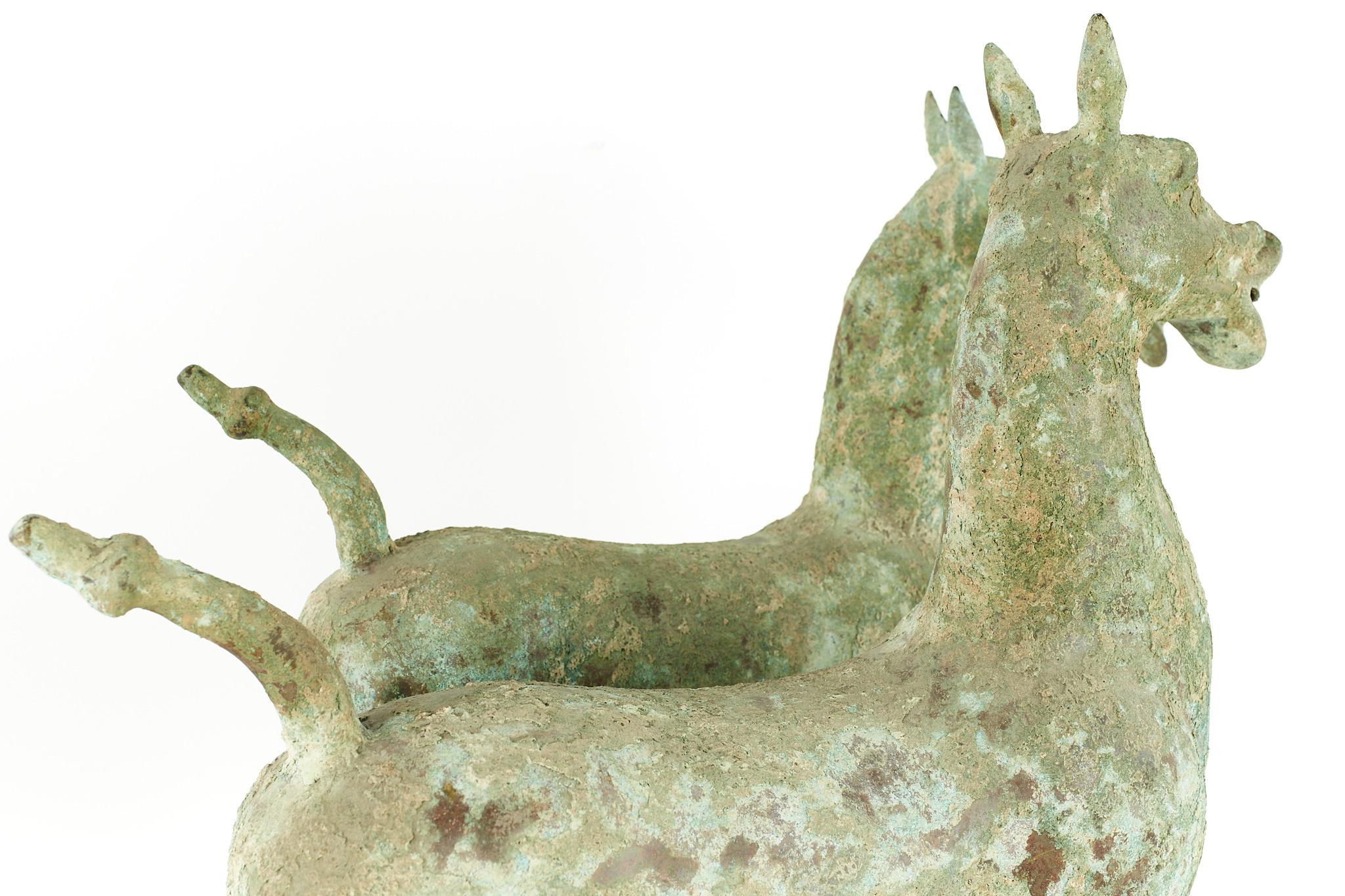 Han Dynasty Style Mid Century Terracotta Horse, Pair For Sale 2