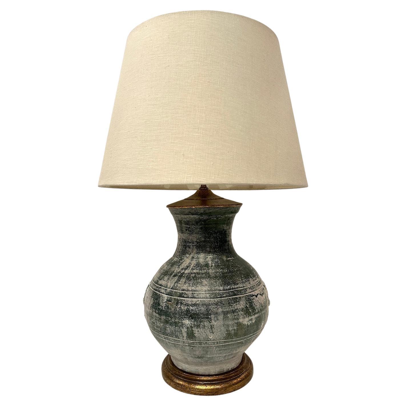 Han Dynasty Style Vase as Lamp For Sale