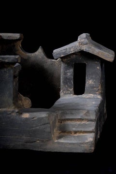 Han Dynasty Terracotta Model of Farm Stead with Pig, China '206BC - 220AD'
