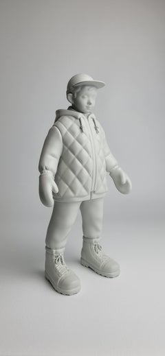 Korean Contemporary Art by Choi Han Jin - Country Boy in Grey