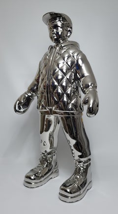 Zeitgenössische koreanische Kunst von Choi Han Jin - Landjunge aus Metall