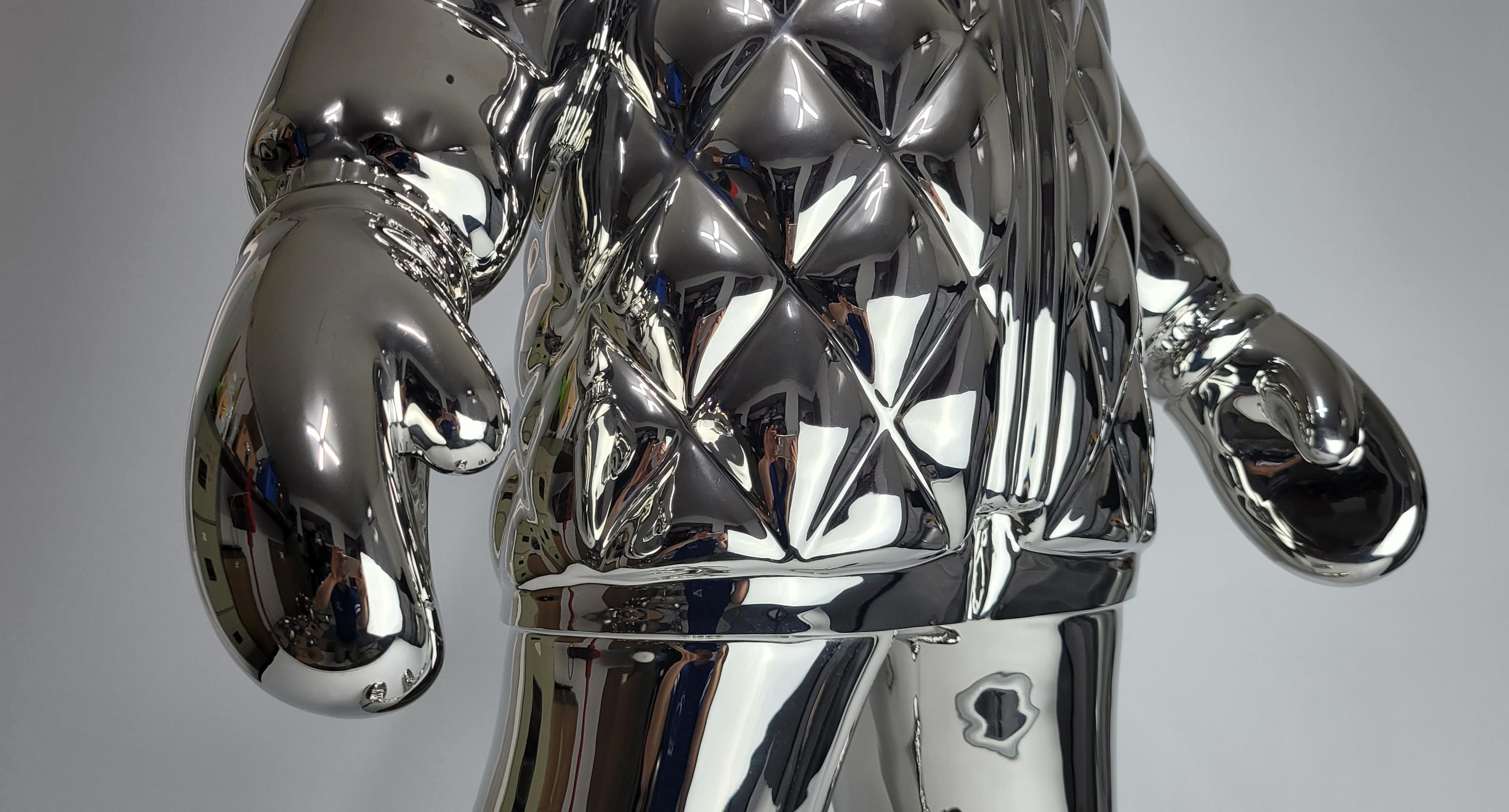 Stainless steel - unique artwork marked with stamp from the artist 
Sculpture sold with fiberglass pedestal 
Dimensions of pedestal: 80 x 90 x 50 cm
Artwork located in Seoul, South Korea at the artist's studio

Choi Han-Jin is a Korean artist born