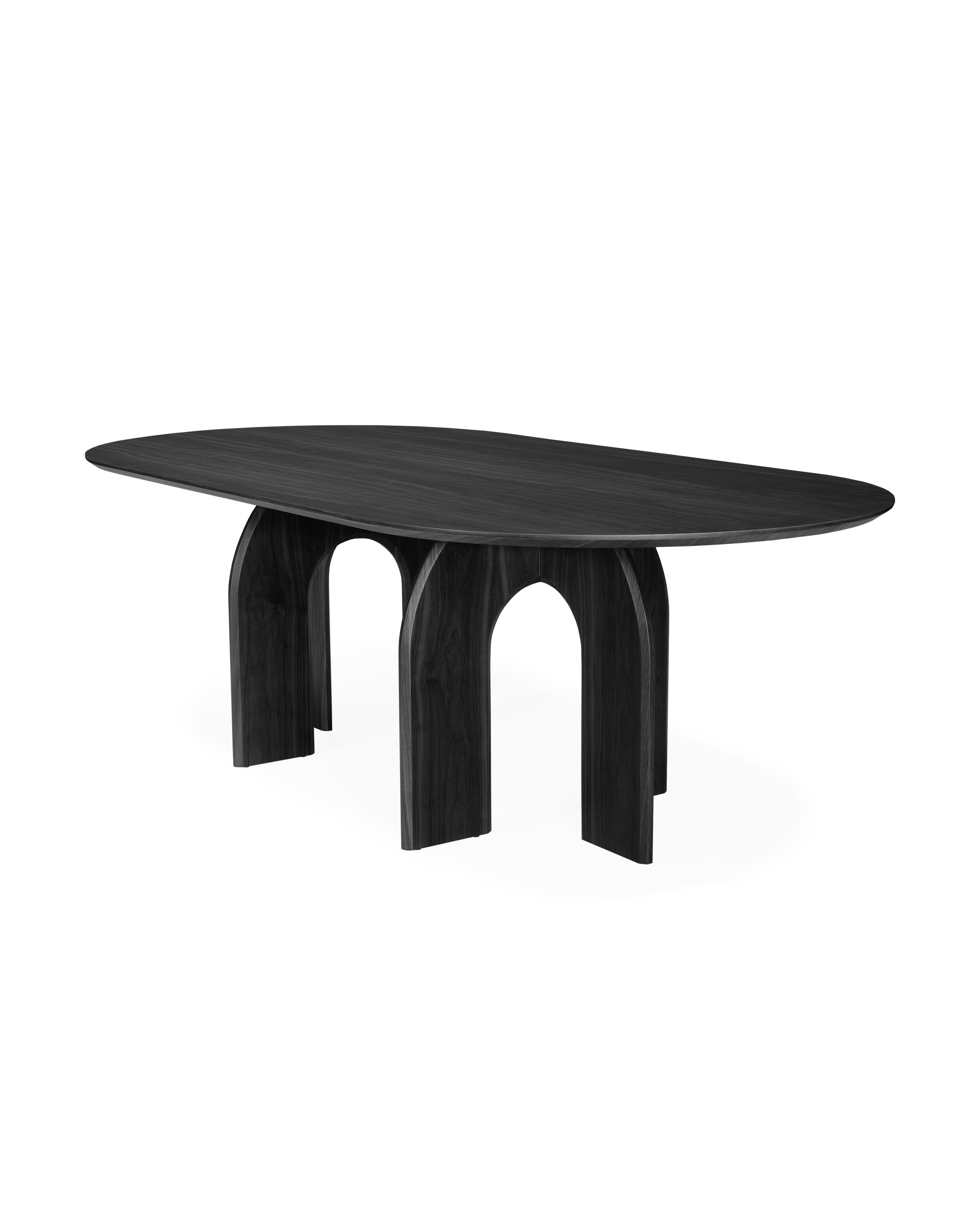 Hana Dining Table: Minimalist Harmony in Oak and Curves For Sale 8