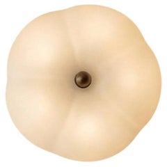 Hana MD Flush Mount in Borosilicate Glass & Brass Finish by Schwung