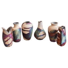 Hana Mini Set Vase Raku Ceramic, Handmade Ceramic Home Decor Gift, Malaysia