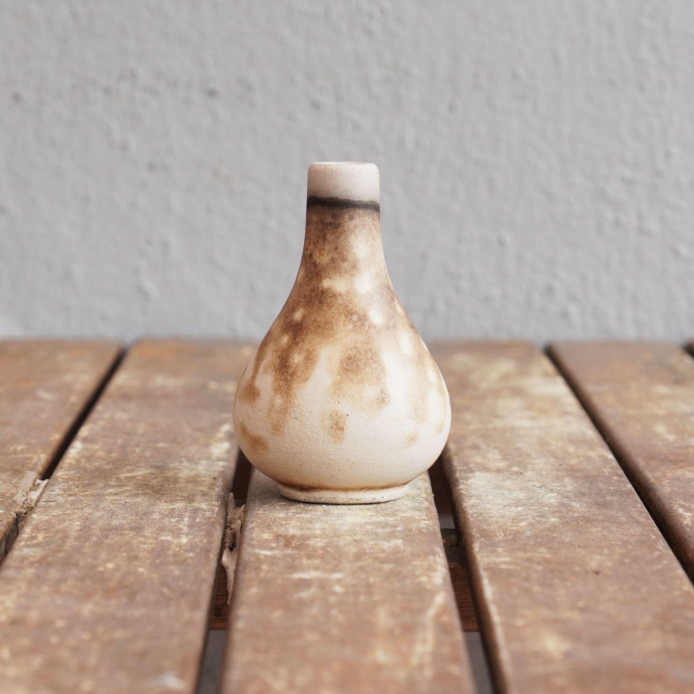 Hana Mini Set Vase Raku Ceramic, Obvara, Handmade Home Decor Gift For Sale 1