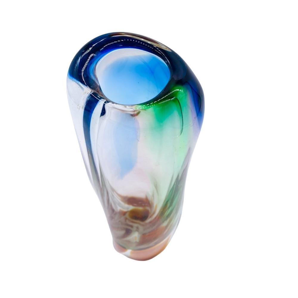 Czech Hana Mschovska, Mstisov / Moser Glass Vase, 60'S