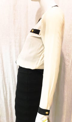 Hana Sung Sheer Ivory Silk Blouse
