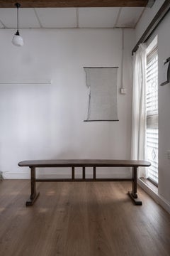 Hanabishi Bench, Stained Birch Wood by Mun Hau Production