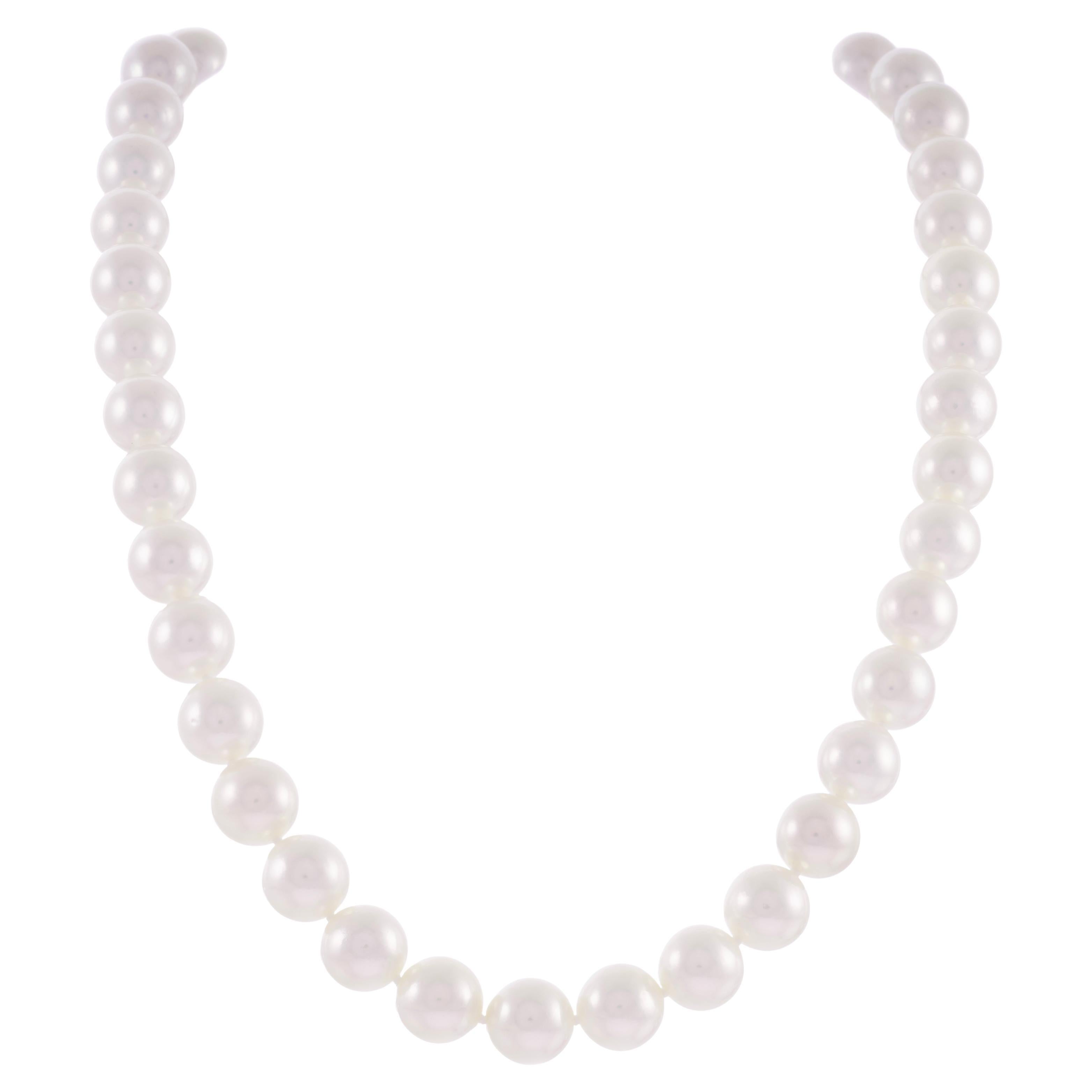 "Hanadama" Akoya 9.5mm - 10mm Pearl Strand 18"