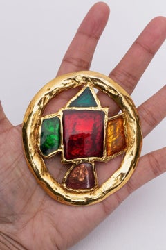 Hanae Mori Brooch with Rhinestones