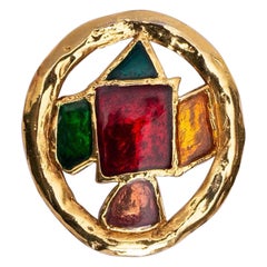 Hanae Mori Brooch with Rhinestones