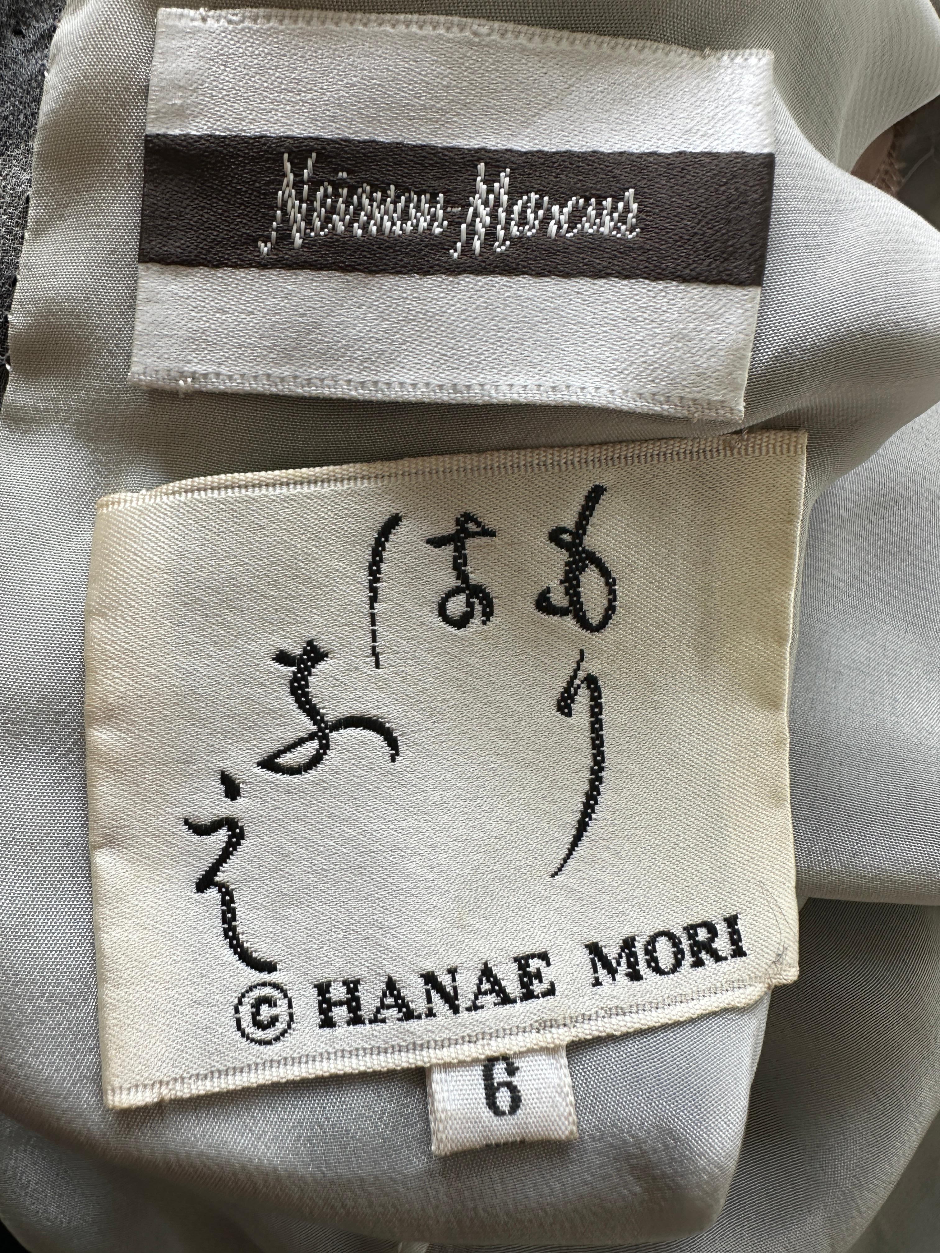 Hanae Mori Couture Beaded Flower Gown For Sale 6