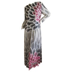 Hanae Mori Couture Beaded Flower Gown