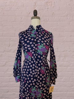 Hanae Mori geblümtes Kleid, ca. 1970er Jahre