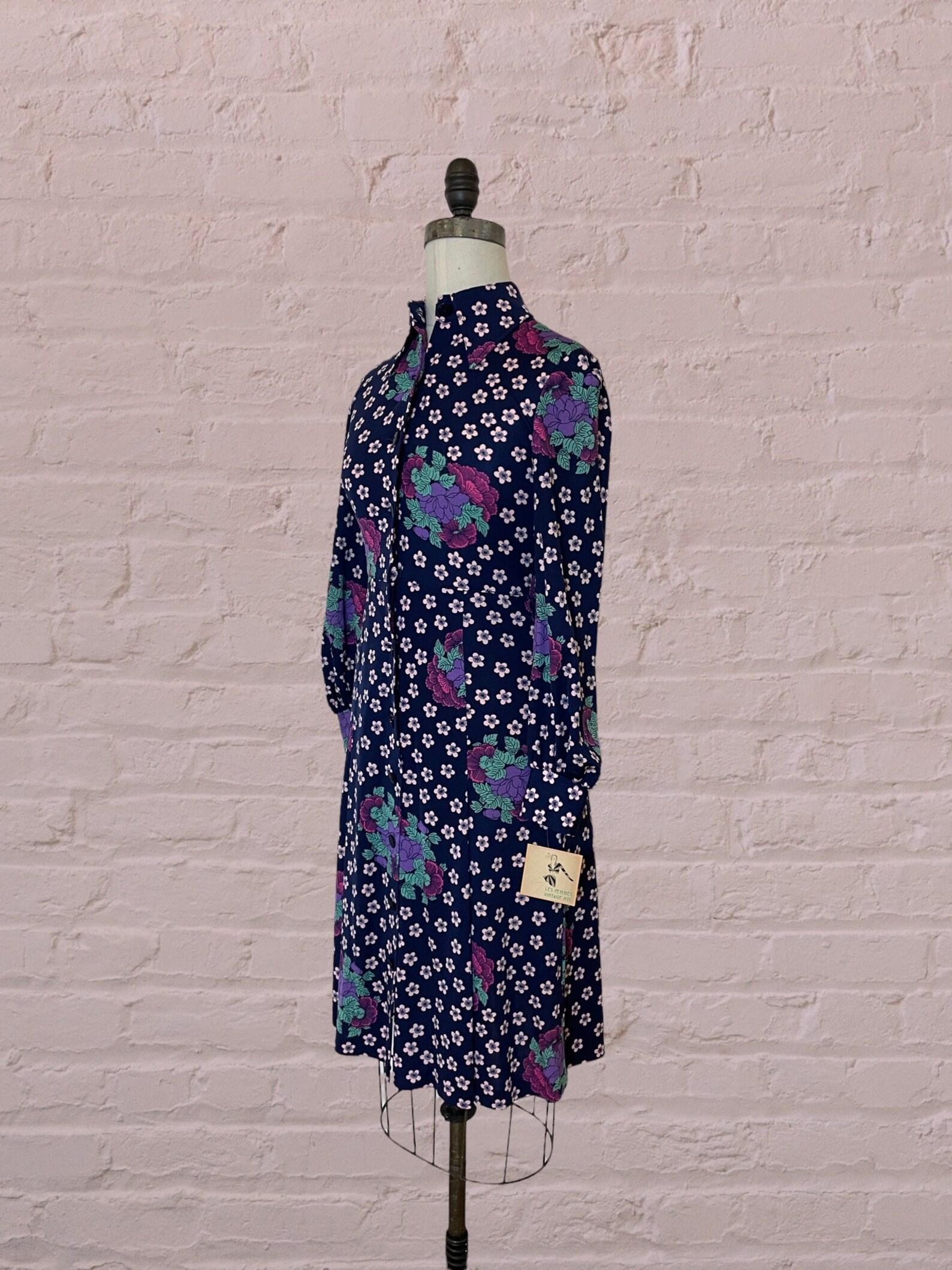 Hanae Mori Floral Dress, Circa 1970s For Sale 1