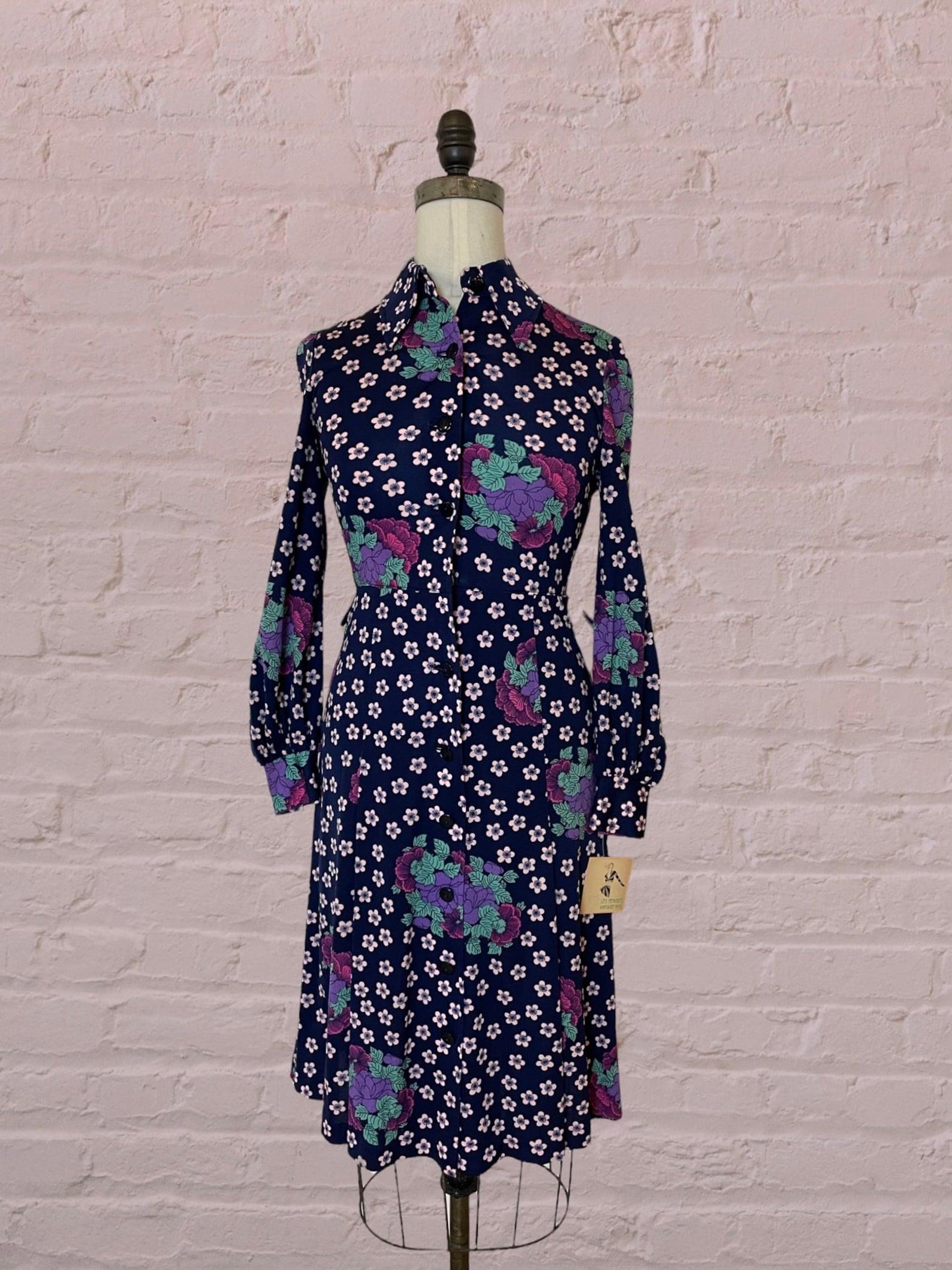 Hanae Mori Floral Dress, Circa 1970s For Sale 2