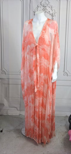 Hanae Mori Haute Couture Kaftankleid aus Chiffon