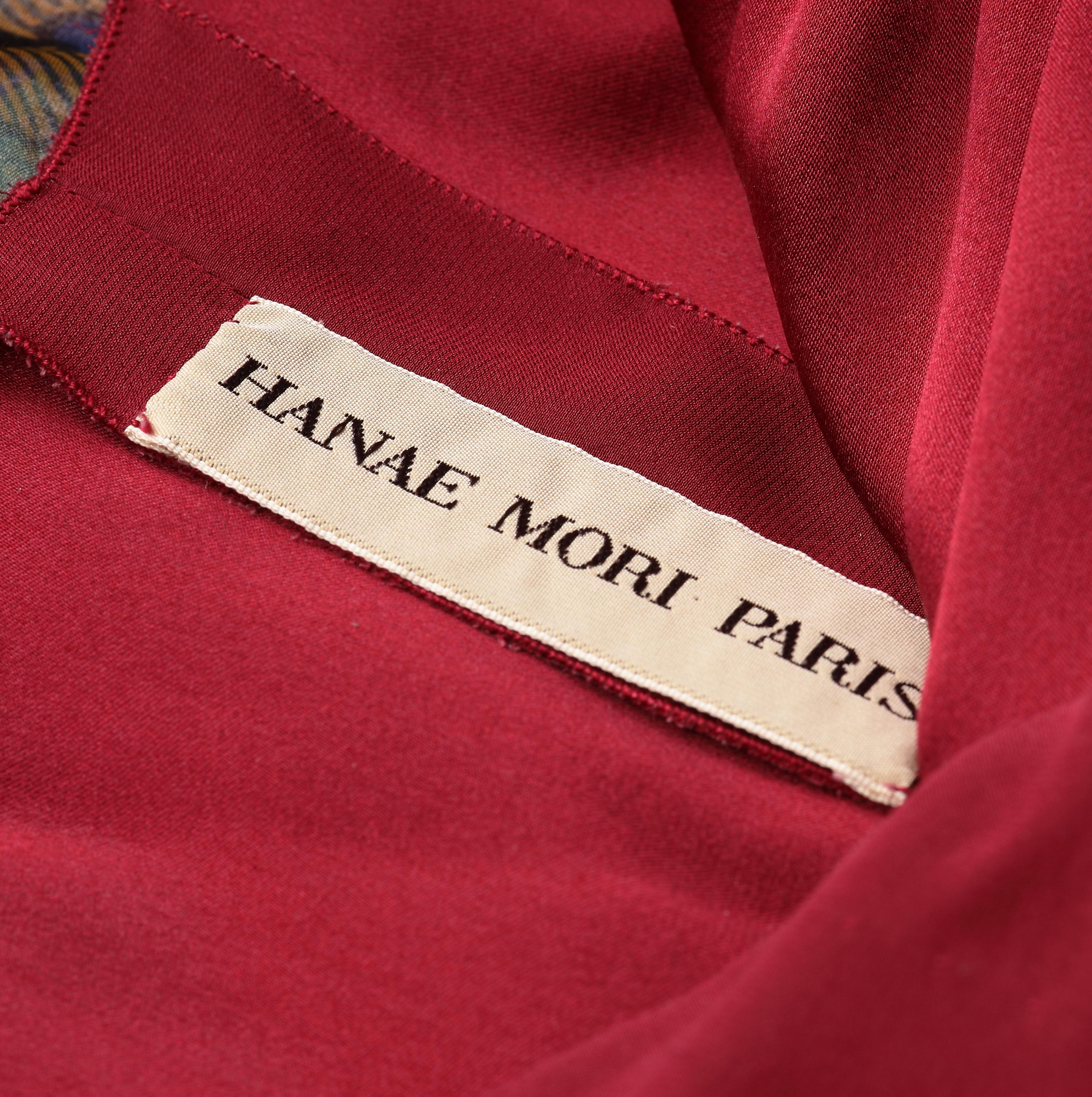 Vestido de gasa de seda estampada de Alta Costura Hanae Mori en venta 4