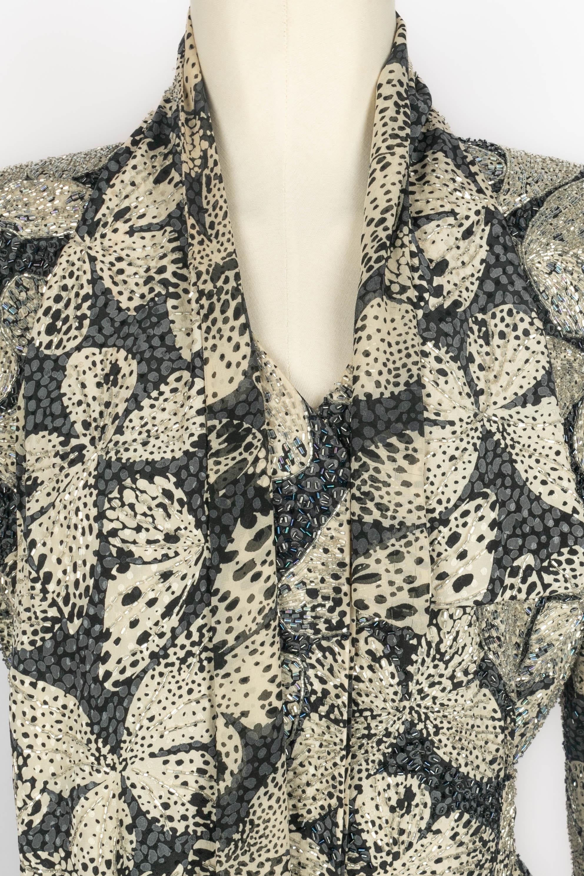 Ensemble en soie Hanae Mori Haute Couture 1985s en vente 10